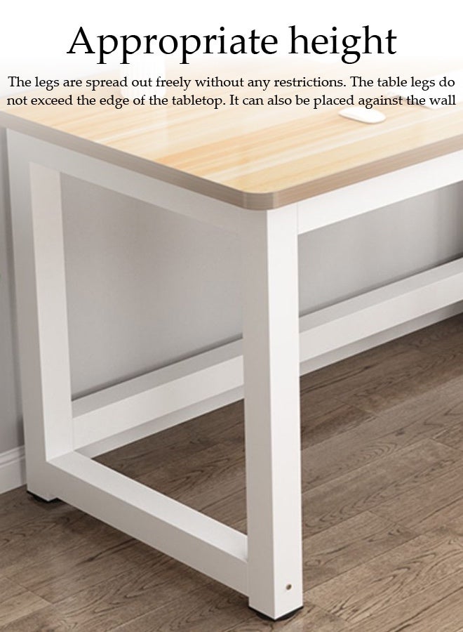 Spides Multipurpose Computer Desk Home Office Writing Study Desk Modern Simple Style Laptop Table Thickened Metal Leg Ergonomic Workstation Gaming Desk for Home Office Study for Bedroom Home Office Study - Image 4